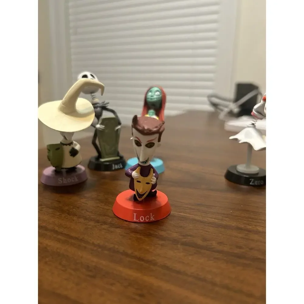 Disney Nightmare Before Christmas 6 Of The Mini Bobble Spring Head Figures READ